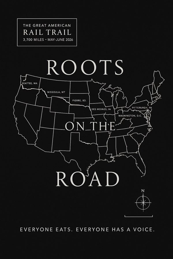 Rail Trail Map on black